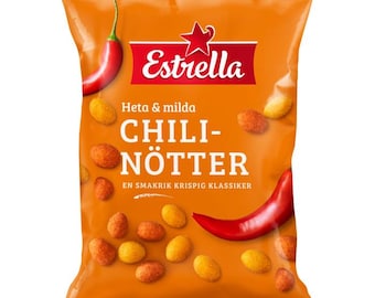 Estrella Chilinötter 150g | Swedish Spicy Peanuts | Authentic Swedish Candy & Snacks
