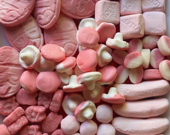 Pink Swedish Candy Mix | Vegan Gummies, Strawberry, BUBS (280g)