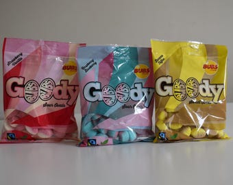 Bubs-Goody Strawberry/Vanilla, Raspberry/Blueberry, Banana/toffee 90g - 3.2 oz