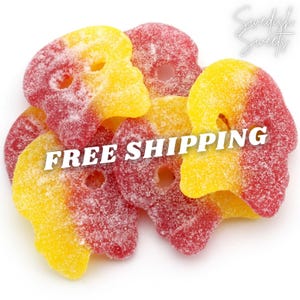 Bubs Sour skulls, FREE SHIPPING! FRESH, Vegan, Gluten, and Gelatin Free!