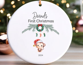 Baby's First Christmas Ornament, First Christmas Ornament, Personalized Baby's First Christmas Ornament, Baby Gifts, Baby Shower, Christmas