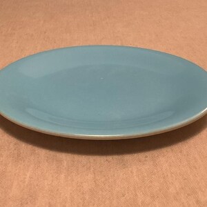 Pu&ograve; includere: Un piatto ovale in ceramica azzurra con un bordo leggermente rialzato. Il piatto ha una finitura liscia e lucida. Adatto per servire cibo.