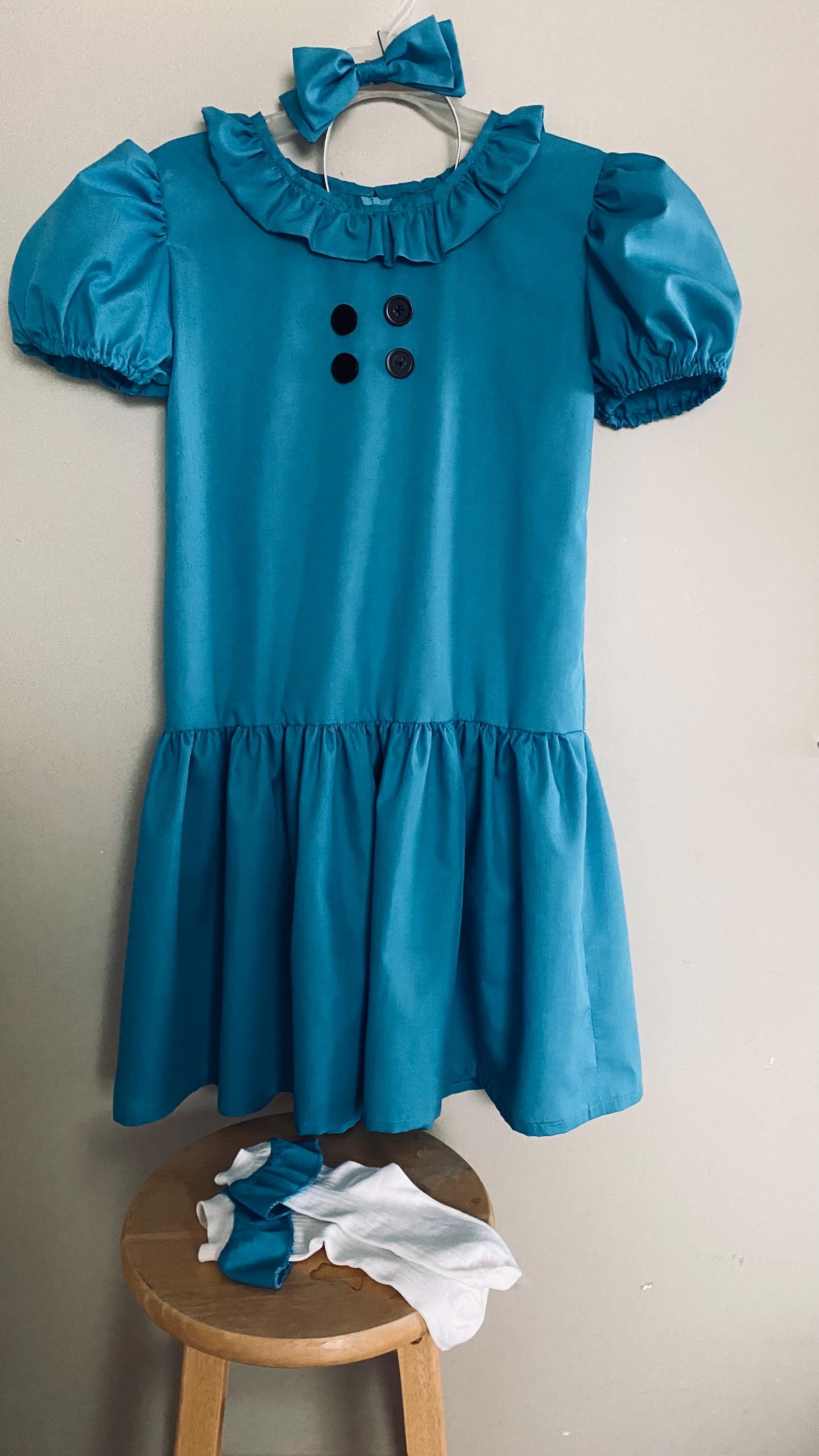 blue lucy van pelt dress Lucy Blue Dress Women's Halloween Costume Cosplay main image 1