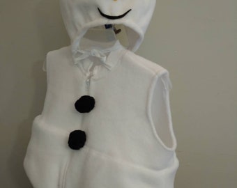 Snow man onesie and a head piece
