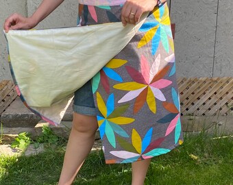 100% cotton floral Pottery apron