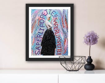 Impresión artística Giclée firmada por Jean Paul Gaultier: Moda, técnica mixta (8 x 10 pulgadas)