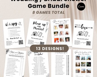 Wedding Game Bundle, Bridal Shower Games, Photo Scavenger Hunt (Digital Download)