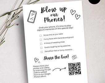 Wedding Photo Scavenger Hunt, QR Code Game (Canva Template)