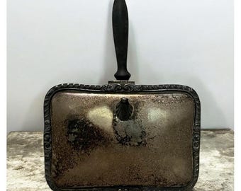 Vintage Silver Plated Butler Crumb Ash Catcher Rope Trim