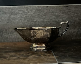 Salsiera/lattiera vintage placcata in argento