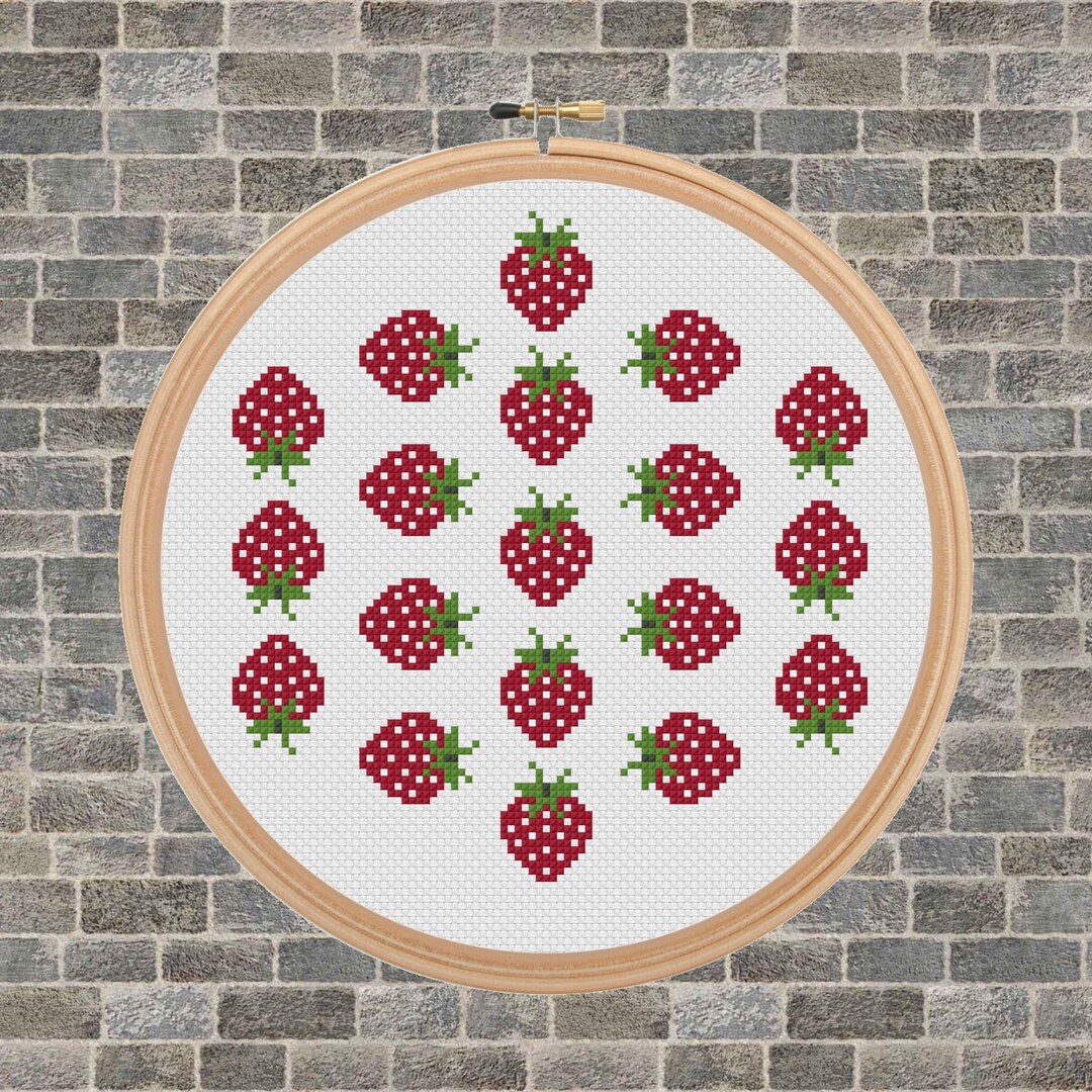 Strawberry Cross Stitch Pattern | PDF Download | Fruit, Summertime ...