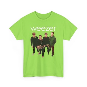 Weezer&#39;s Green Album Iconic Alternative Rock Unisex Heavy Cotton Tee