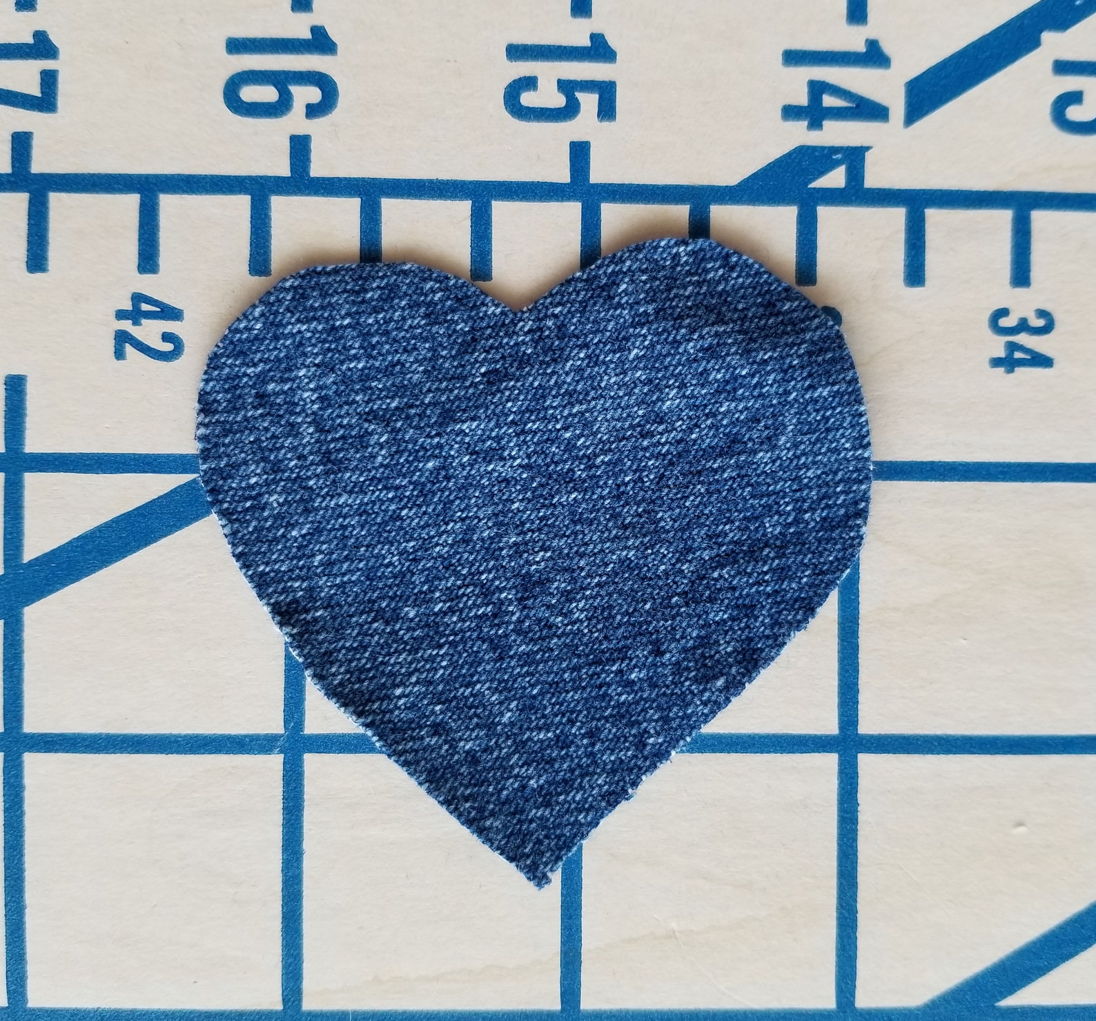 50 Hand Cut Sew-on Small Denim Hearts2.5 X 2.25 - Etsy