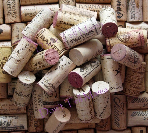 50 Natural Used Wine Corks Variety Recycle Upcycle Wedding Lot