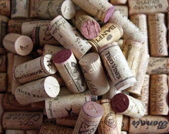 Lot of 50 100% All Natural Cork Used Wine Corks - NO Synthetic or Champagne Corks - Crafting - Coasters - Gifts - Wedding Favors - Trivets