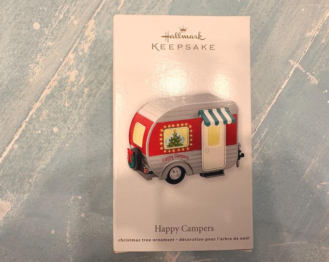 Hallmark Keepsake “Happy Campers” Ornament — Retro Christmas Trailer Decoration