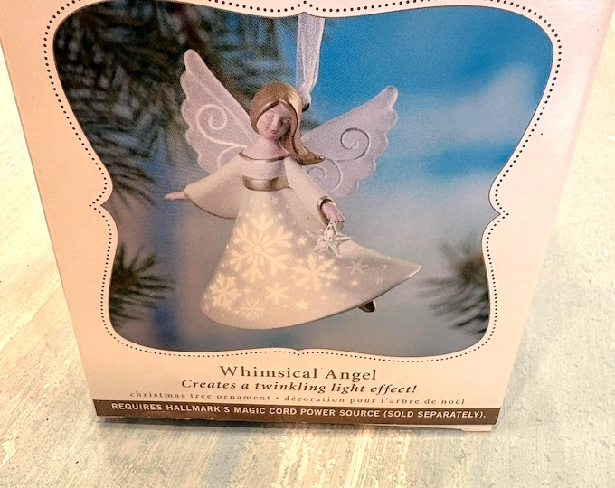 Hallmark Wonder & Light Whimsical Angel — Twinkling Christmas Ornament