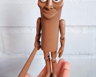 3D-geprint speelgoed van Tung Sahur | Memefiguur | Flexibel bedrukbaar cadeau
