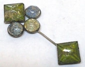 Fishel Nessler Hat Ornament Deco Cracked Ice Glass Stones