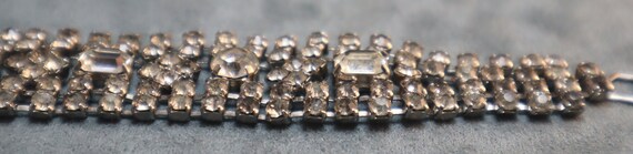 Vintage Wide Rhinestone Bracelet 5 Rows - image 3