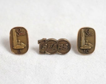 Sears Gold Filled Service Pins + 100 Pin