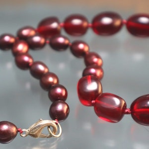 Vintage Cherry Faceted Glass Necklace image 7