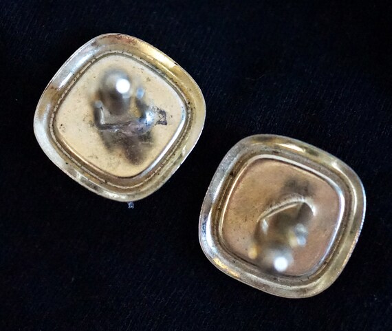 Art Glass Cuff Links Vintage Mid Century Cufflinks - image 3