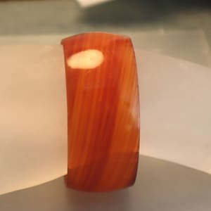 Vintage Orange Tortoise Shell Lucite Cuff Bracelet Red Faux Tortoiseshell