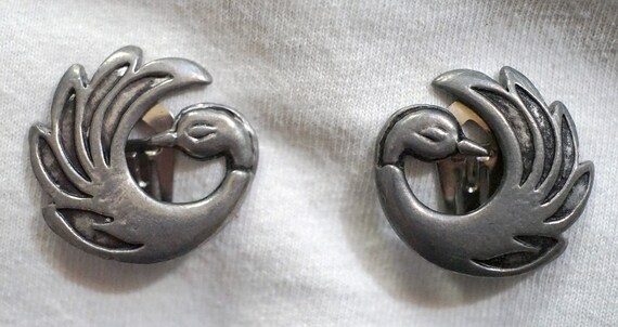 Vintage Scandinavian Bird Earrings - image 2