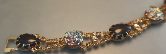Vintage Juliana Glass Roses Braceleted Frosted Mo… - image 6