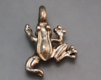 Vintage Frog Charm Silverplate