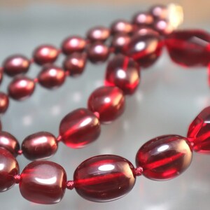 Vintage Cherry Faceted Glass Necklace image 6