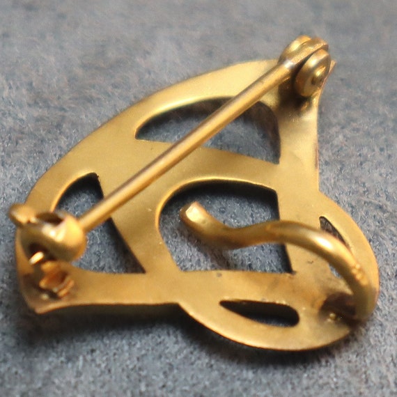 Antique Art Nouveau Watch Pin Brooch Gem