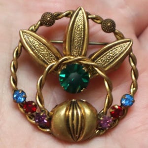Vintage Rhinestone Austria Azub Brooch