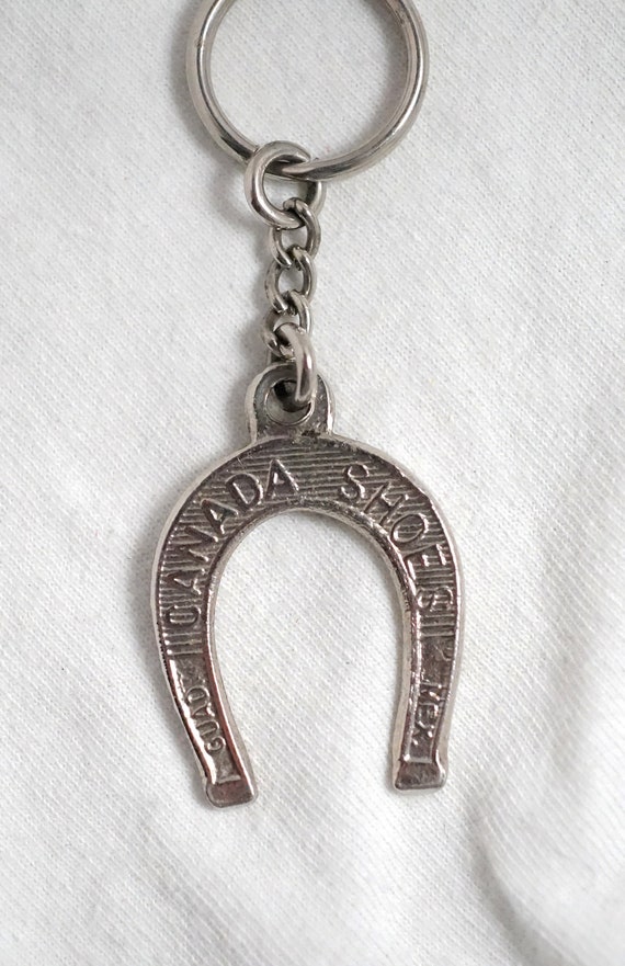 Vintage Horse Shoe Keychain Canada Shoes Mexico G… - image 1