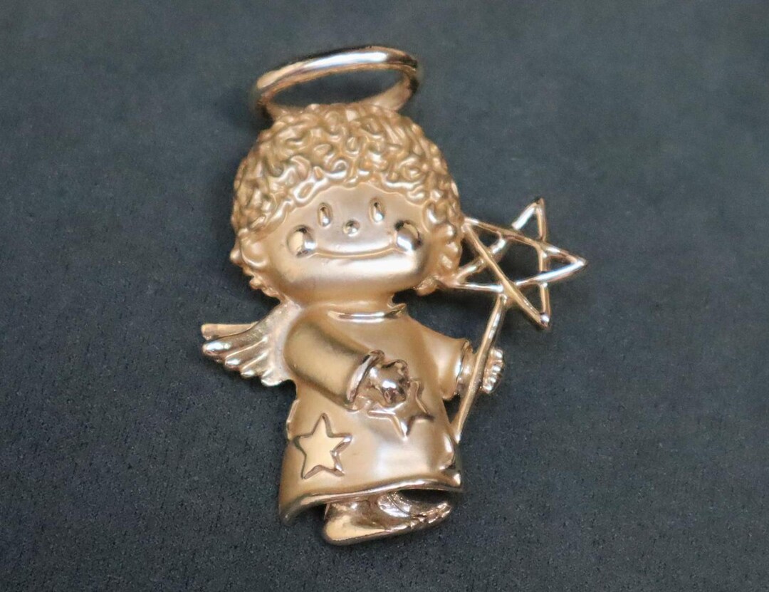 Vintage Angel Brooch AJC Pin - Etsy