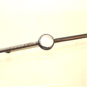 Arts & Crafts Moonstone Sterling Brooch Vintage Pin