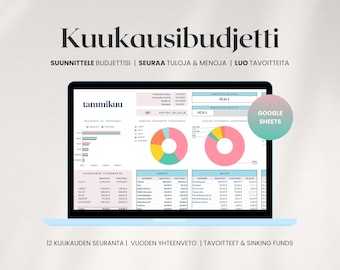 Vuoden budjettisuunnitelma Google Sheetsissä: kuukausiseuranta, Sinking Funds, tavoitteet