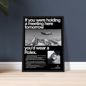 Framed Vintage Watch Poster - Rolex Datejust-Inspired Wall Art | Retro Business Luxury Decor | Perfect Gift for Watch Enthusiasts