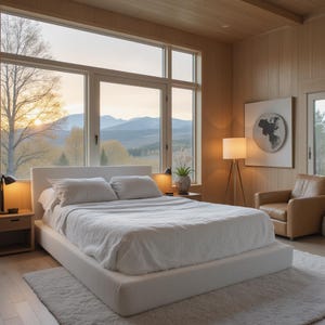 Queen Flow + Bettrahmen + Kopfteil Set (Box Spring erforderlich)