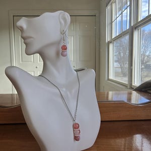 Pink Jewelry Set | Valentines Jewelry | Glass Beads  | Gifts For her | Handmade Jewelry
