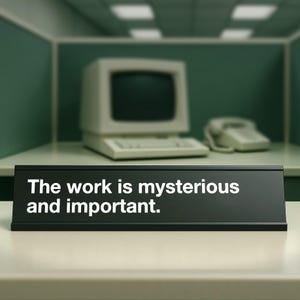 Dystopian Office Nameplates - Enigmatic Office Decor for Lovers of Mystery