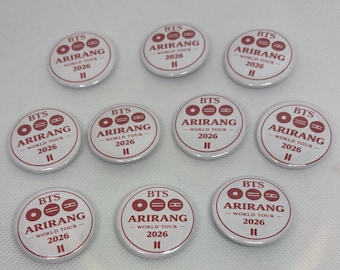 Pack of 10-BTS Tour Freebie Button Pins