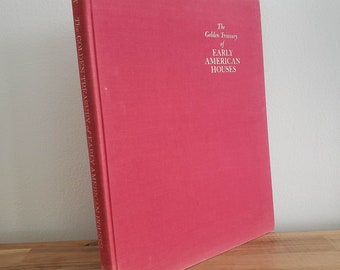 Faded Red Vintage Oversized Book The Golden Treasury of Early American Homes