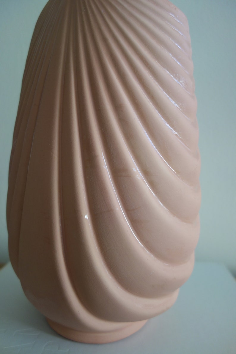 Vintage Light Terracotta Peach Minimalist Art Deco Vase image 10