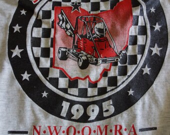 1995 States Race, Northwest Ohio Quarter Midget Association, Adult Extra Large.  In vintage condition.