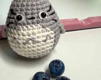 handmade clay Blueberry Magnet set of 3
