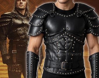 Geralt of Rivia Witcher Cosplay: Leather Armor Vest Set