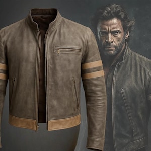 Giacca in pelle di Wolverine: giacca da motociclista cosplay di Logan degli X-Men