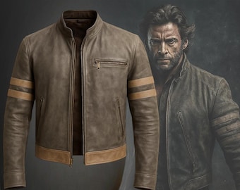 Giacca in pelle di Wolverine: giacca da motociclista cosplay di Logan degli X-Men